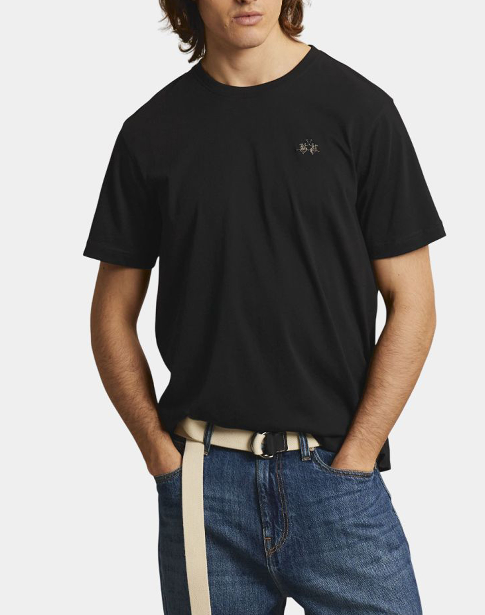 LA MARTINA ΜΠΛΟΥΖΑ T-SHIRT ΚΜ MAN T-SHIRT JERSEY 3LMCCMR14-09999 Black