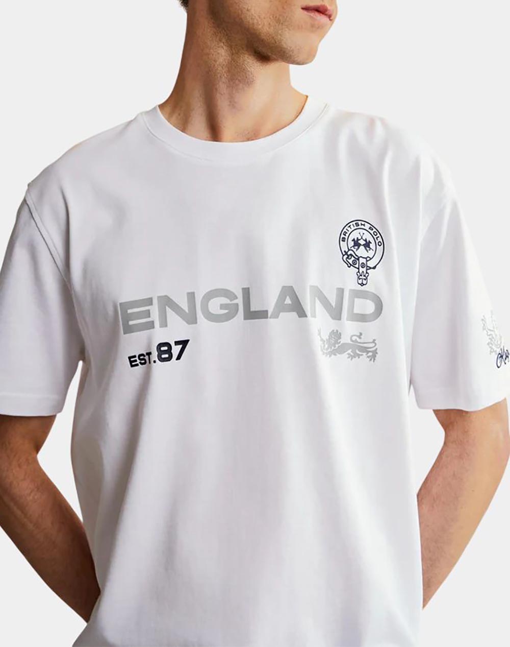 La Martina Μπλούζα T-Shirt Κμ Man S Sleeve Cotton Je 3Lmmcr306-00001 White ανδρικά ρούχα μπλούζες Politikos Shop Πολιτικός