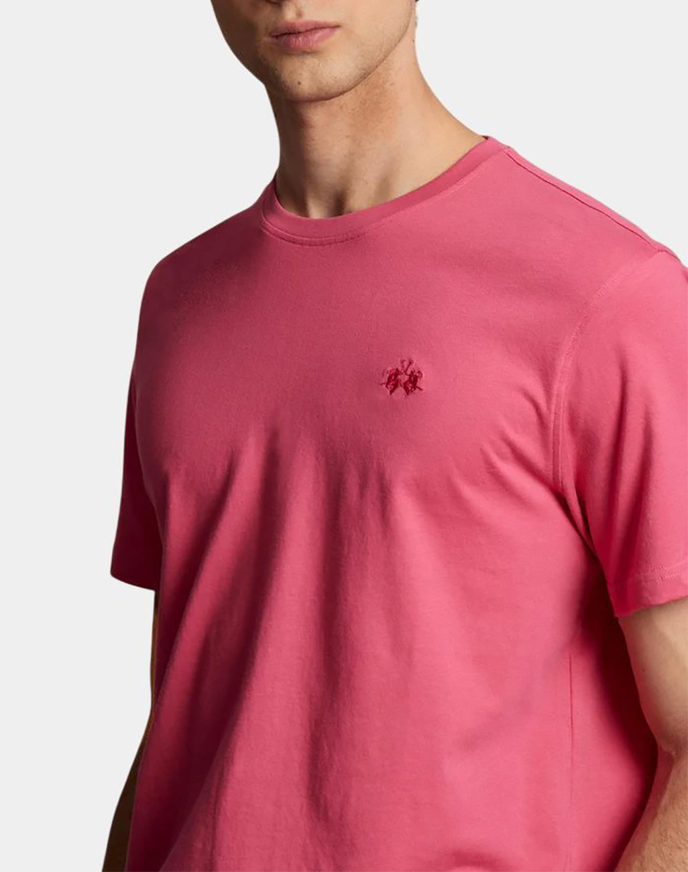 La Martina Μπλούζα T-Shirt Κμ Man S Tshirt Jersey 3Lmmcr004-05111 Pink ανδρικά ρούχα μπλούζες Politikos Shop Πολιτικός