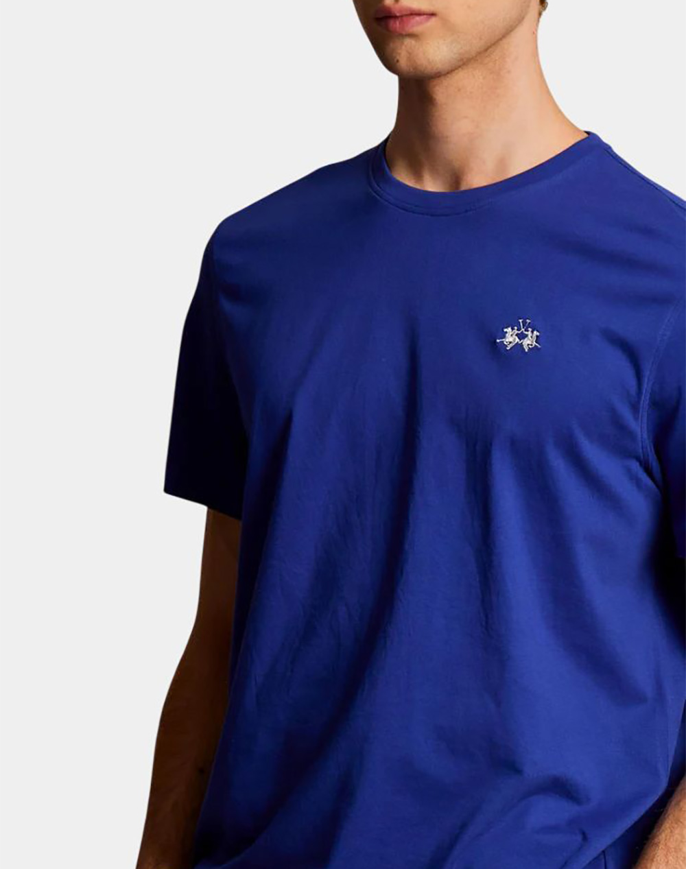La Martina Μπλούζα T-Shirt Κμ Man S Tshirt Jersey 3Lmmcr004-07107 Royalblue ανδρικά ρούχα μπλούζες Politikos Shop Πολιτικός