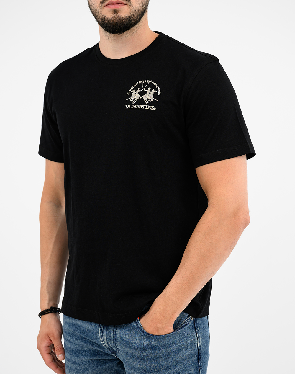 LA MARTINA ΜΠΛΟΥΖΑ T-SHIRT ΚΜ MAN S/S TSHIRT JERSEY 3LMMCR009-09999 Black