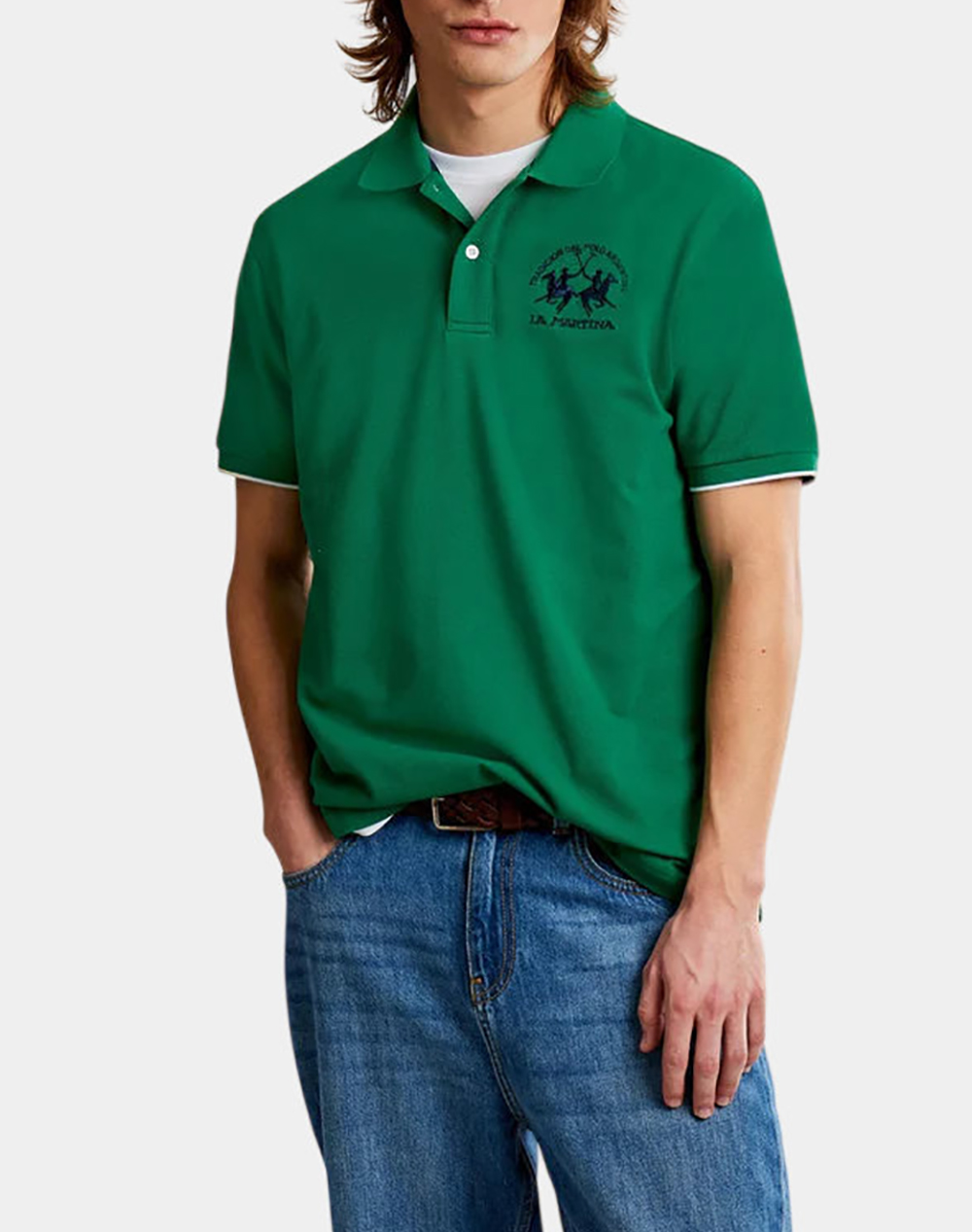 LA MARTINA ΜΠΛΟΥΖΑ ΠΟΛΟ ΚΜ MAN S/S POLO PIQUET STRETCH 3LMMCP001-03049 Green