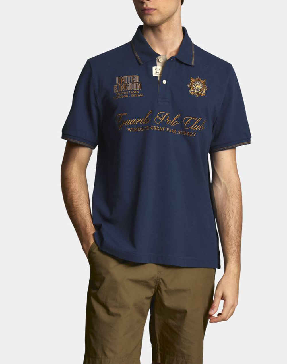 LA MARTINA ΜΠΛΟΥΖΑ ΠΟΛΟ ΚΜ MAN S/S POLO PIQUET VISIBLE ST 3LMMCPG32-07017 NavyBlue