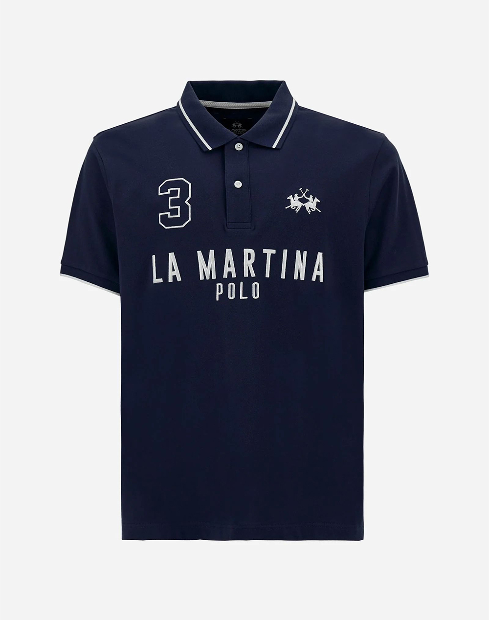 LA MARTINA ΜΠΛΟΥΖΑ ΠΟΛΟ ΚΜ MAN S/S POLO PIQUET STRETCH 3LMMCP320-07017 NavyBlue