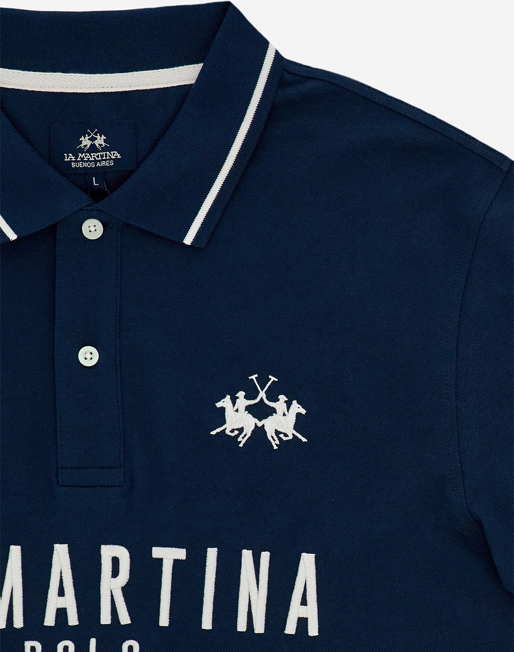 LA MARTINA ΜΠΛΟΥΖΑ ΠΟΛΟ ΚΜ MAN S/S POLO PIQUET STRETCH 3LMMCP320-07017 NavyBlue φωτογραφία