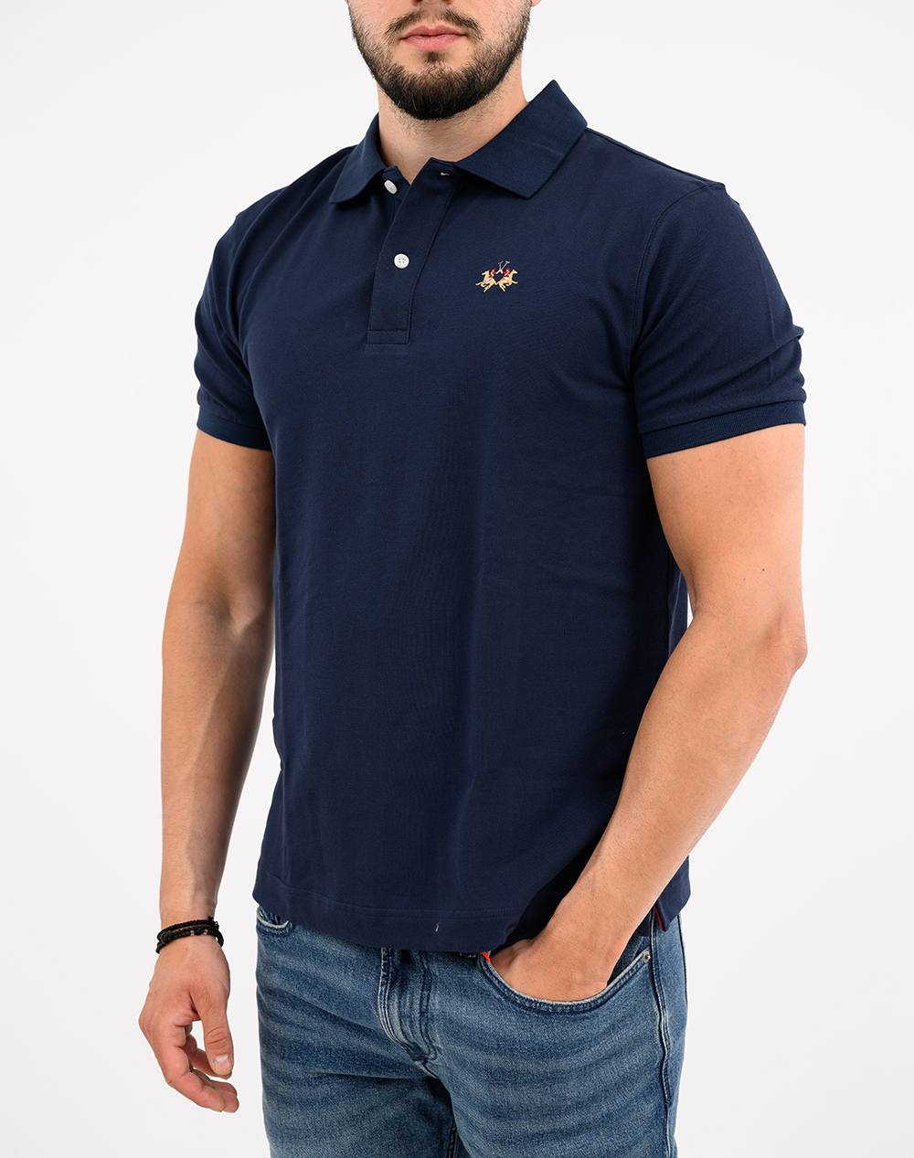 LA MARTINA ΜΠΛΟΥΖΑ POLO ΚΜ MAN POLO S/S PIQUET PIQUET STR 3LMCCMP12-07017 NavyBlue φωτογραφία