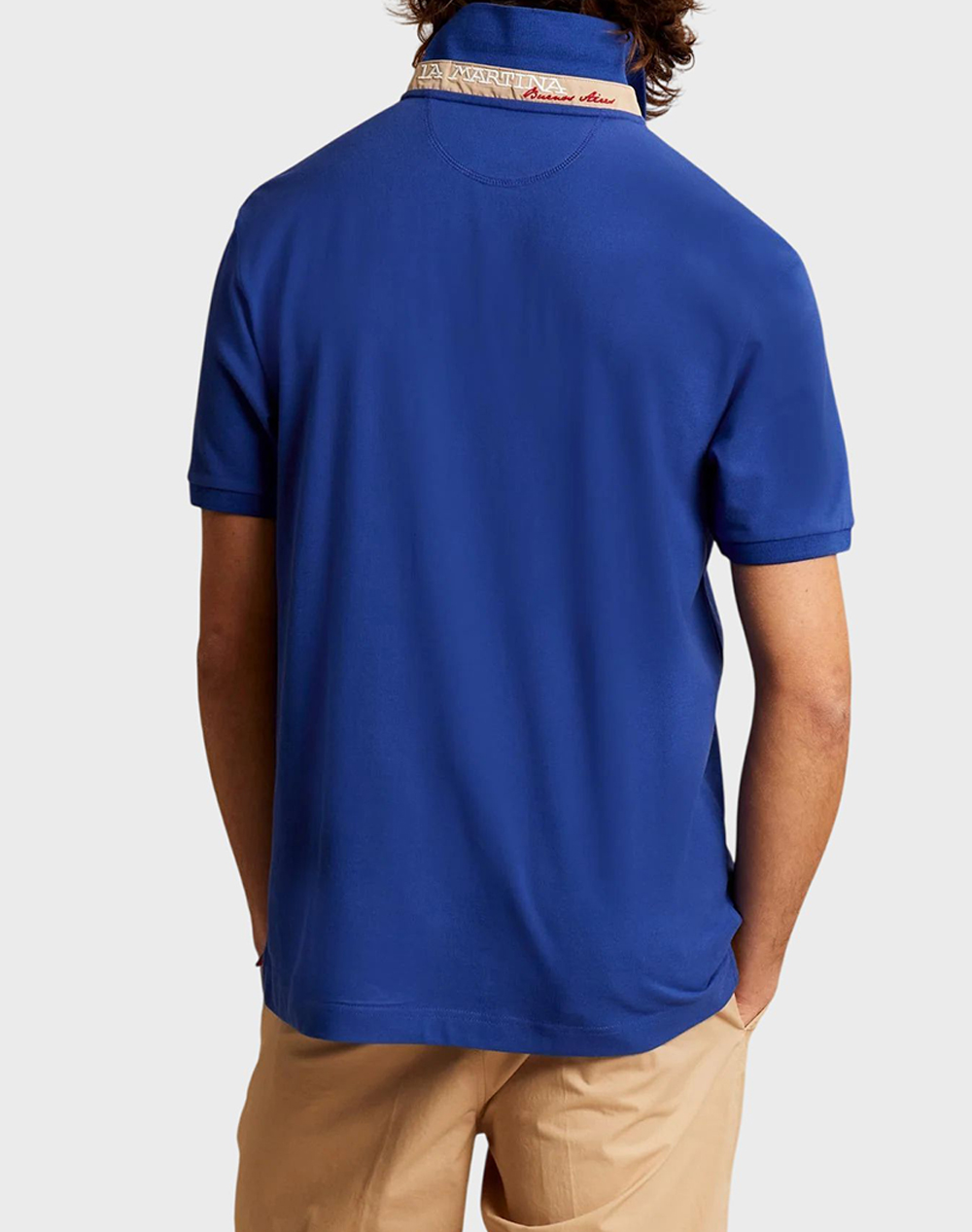 LA MARTINA ΜΠΛΟΥΖΑ ΠΟΛΟ ΚΜ MAN S/S POLO PIQUET STRETCH 3LMMCP002-07107 Blue φωτογραφία