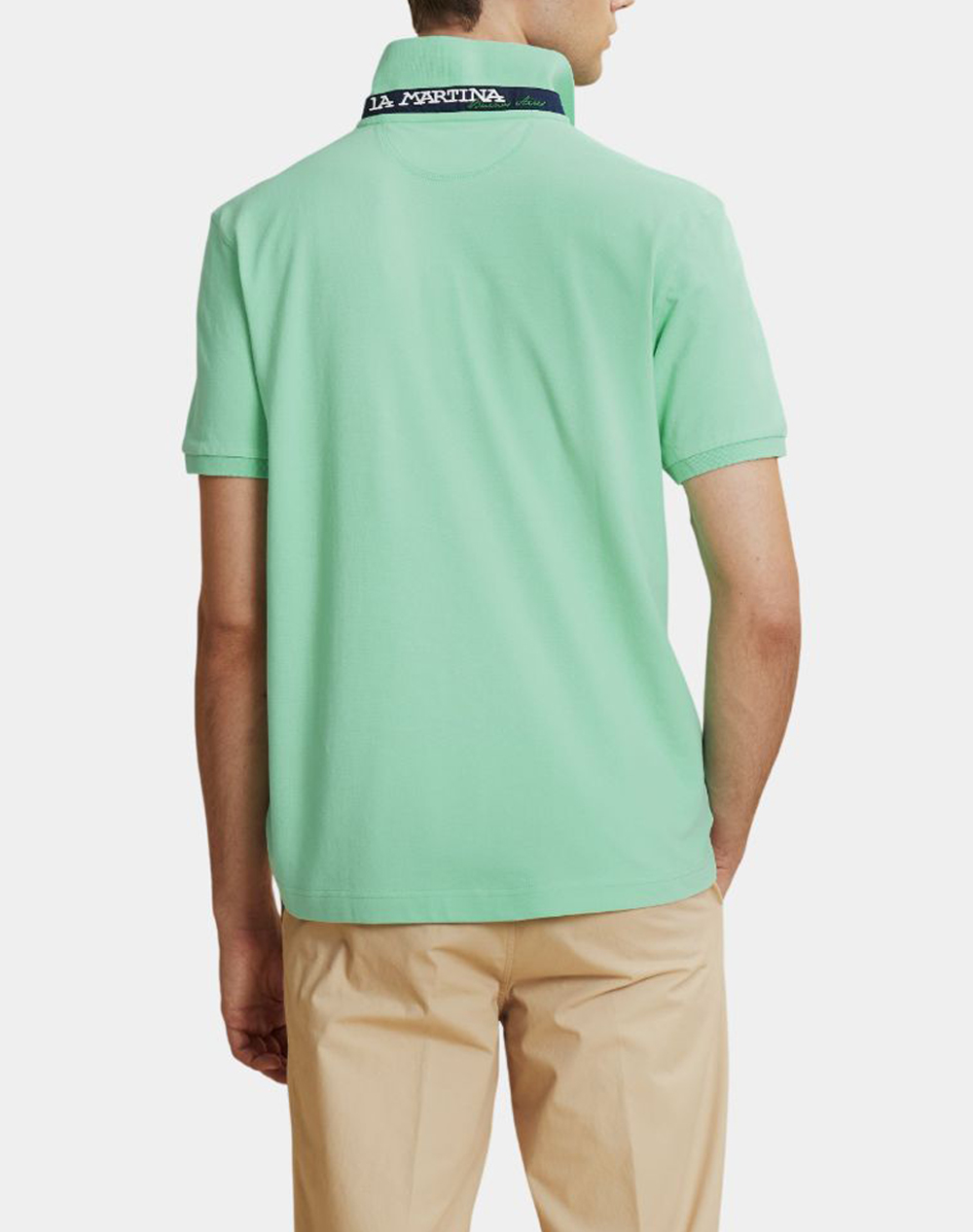LA MARTINA ΜΠΛΟΥΖΑ ΠΟΛΟ ΚΜ MAN S/S POLO PIQUET STRETCH 3LMMCP002-03168 Ciel φωτογραφία