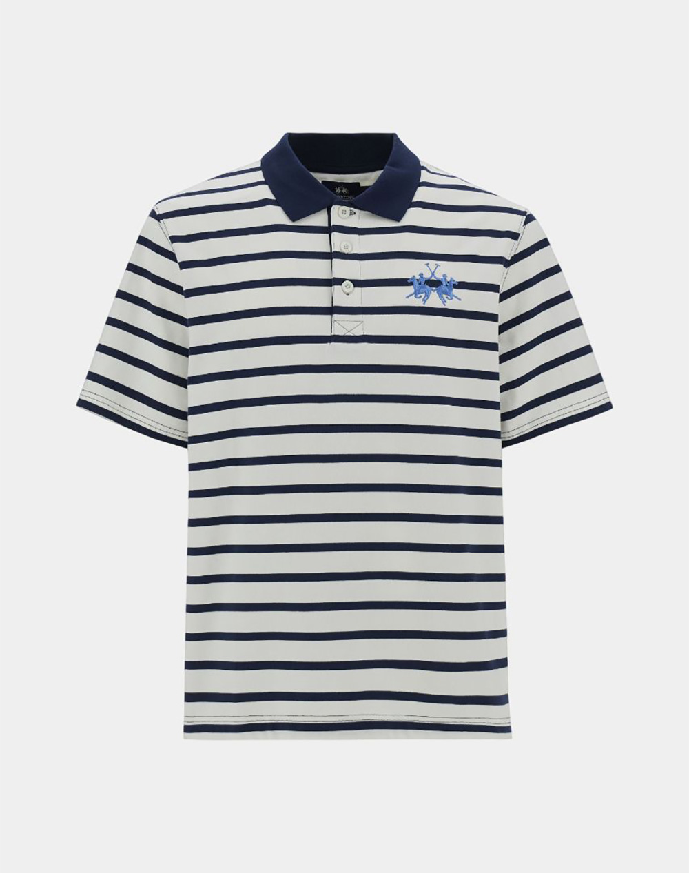 La Martina Μπλούζα Πολο Κμ Man S Polo Striped Cotton He 3Lmmcp010-S0074 Multi ανδρικά ρούχα μπλούζες Politikos Shop Πολιτικός