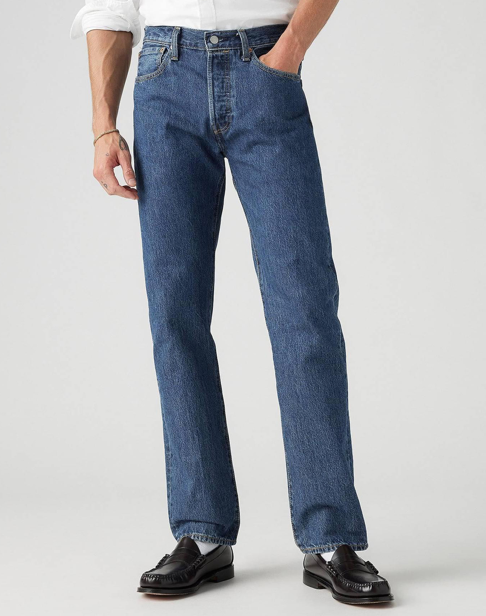 LEVIS 501® LEVIS®ORIGINAL FIT MED INDIGO - FLAT FINISH 00501-0114-0114 DenimBlue