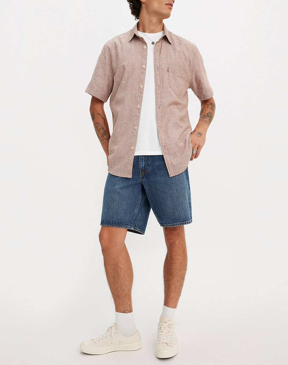 LEVIS A84610003 468 STAY LOOSE SHORTS A8461-0003-0003 DenimBlue φωτογραφία