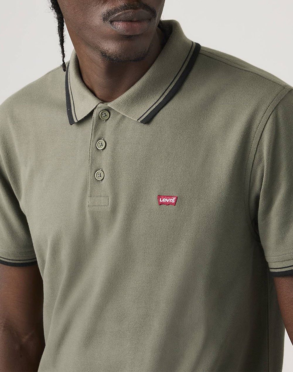 Levis Hm Polo 35883-0349-0349 Khaki ανδρικά ρούχα μπλούζες Politikos Shop Πολιτικός