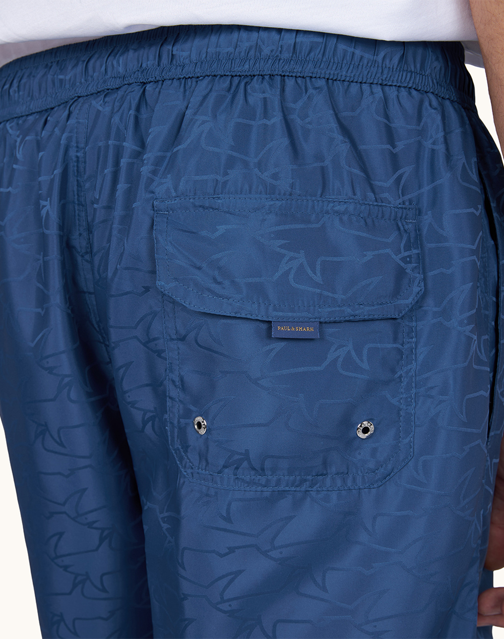 Paul Shark Pull-On Long Swim Trunk 99315001-342 Royalblue ανδρικά ρούχα μαγιό Σορτς Politikos Shop Πολιτικός