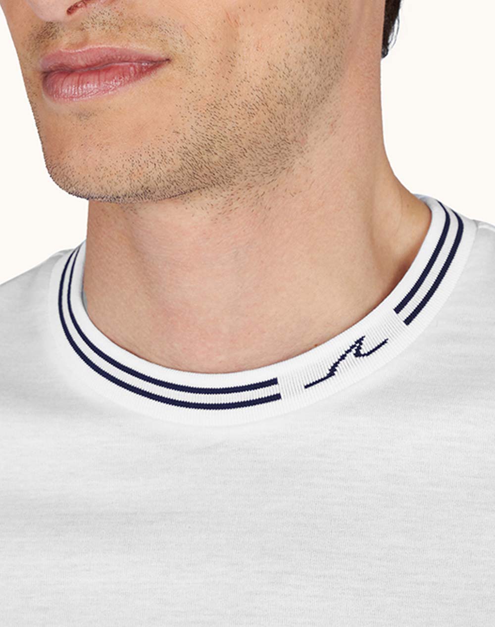 Paul Shark T-Shirt 25411045-10 White ανδρικά ρούχα μπλούζες Politikos Shop Πολιτικός