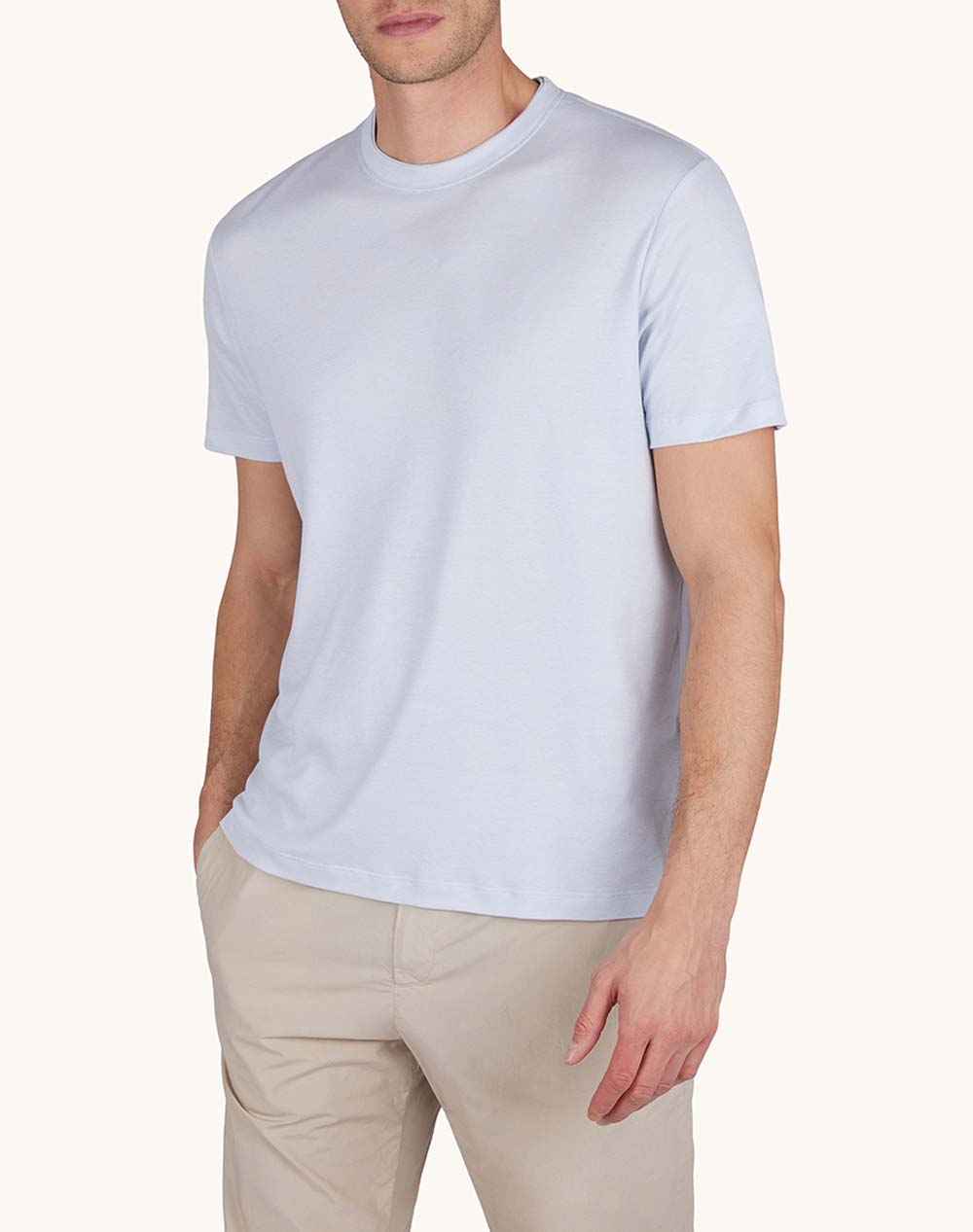 Paul&Shark Ανδρικό T-Shirt Κοντομάνικο Ανοιχτό Μπλε Βαμβάκι Λυοσελ