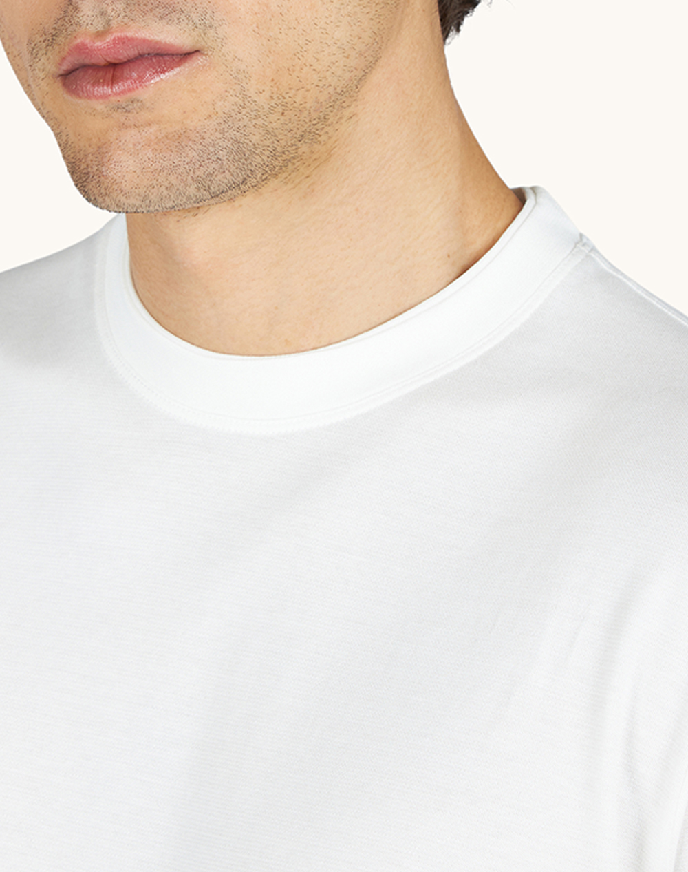 Paul Shark T-Shirt 25411026-108 Offwhite ανδρικά ρούχα μπλούζες Politikos Shop Πολιτικός