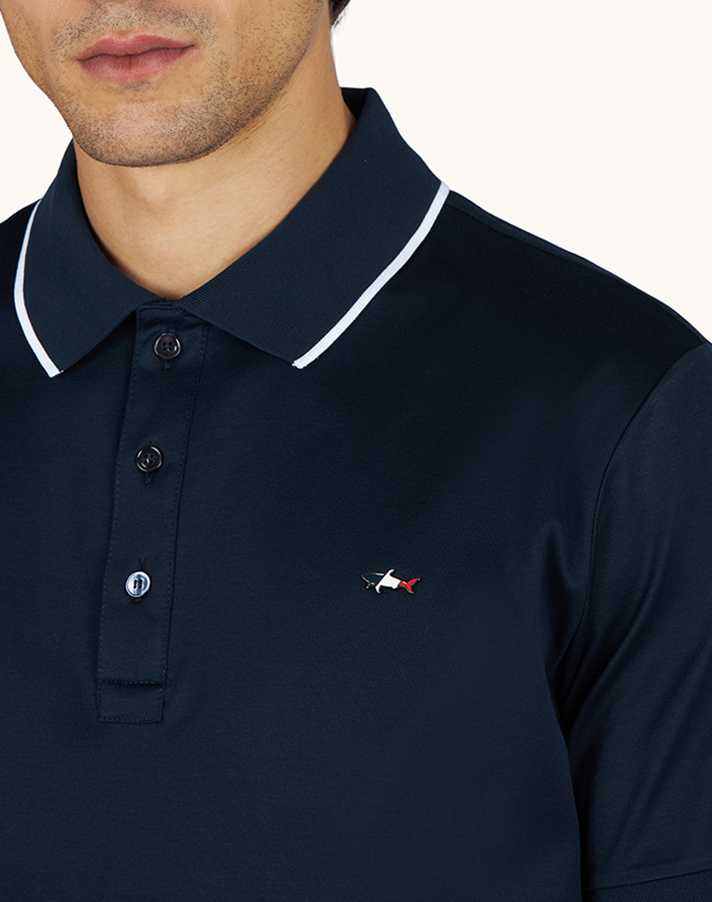 Paul Shark Buttons Polo 26411246-13 Darkblue ανδρικά ρούχα μπλούζες Politikos Shop Πολιτικός