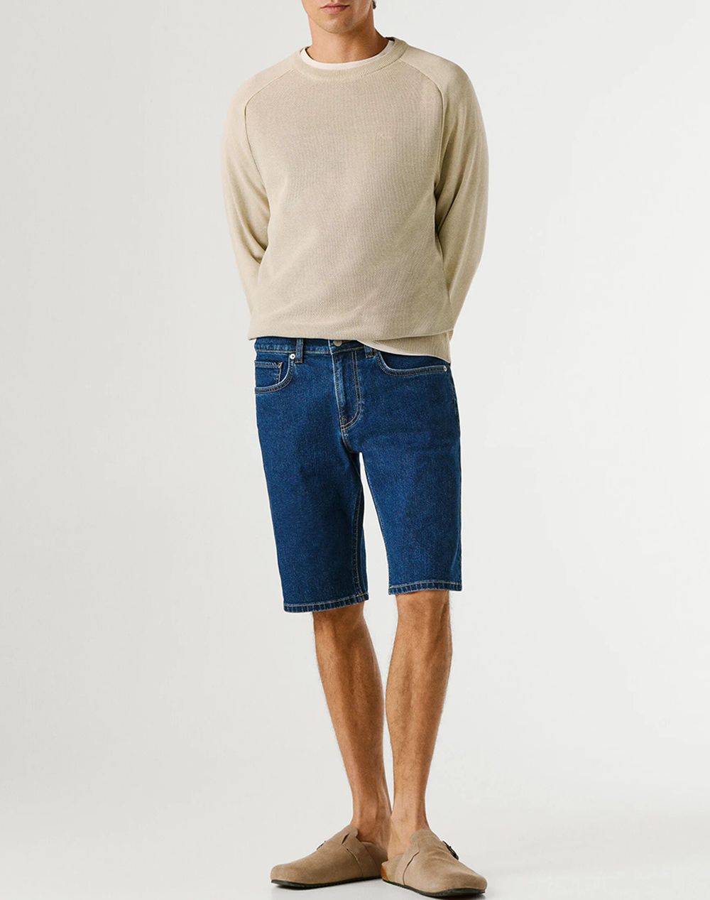 Pepe Jeans Essentials Straight Short Cash Βερμουδα Ανδρικό Pm80000385Cb-000 Denim Denimblue ανδρικά ρούχα Σορτς Βερμουδες Politikos Shop Πολιτικός