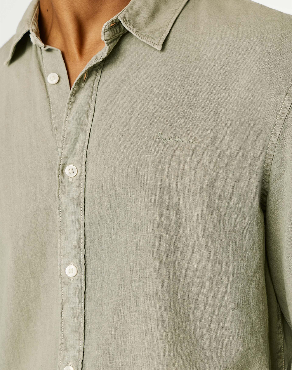 Pepe Jeans Essentials Payton Πουκαμισο Ανδρικό Pm3091192-701 Palm Green Lightgreen ανδρικά ρούχα πουκάμισα Politikos Shop Πολιτικός
