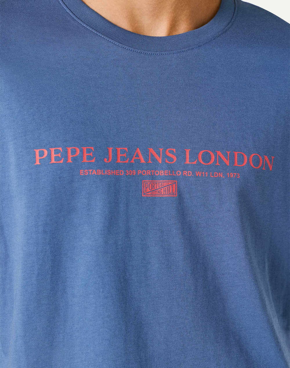 Pepe Jeans Essentials Summer Seasonal Logo Tee Μπλούζα Ανδρικό Pm5010309-576 Whsd Navy Bl Blue ανδρικά ρούχα μπλούζες T-Shirt Politikos Shop Πολιτικός