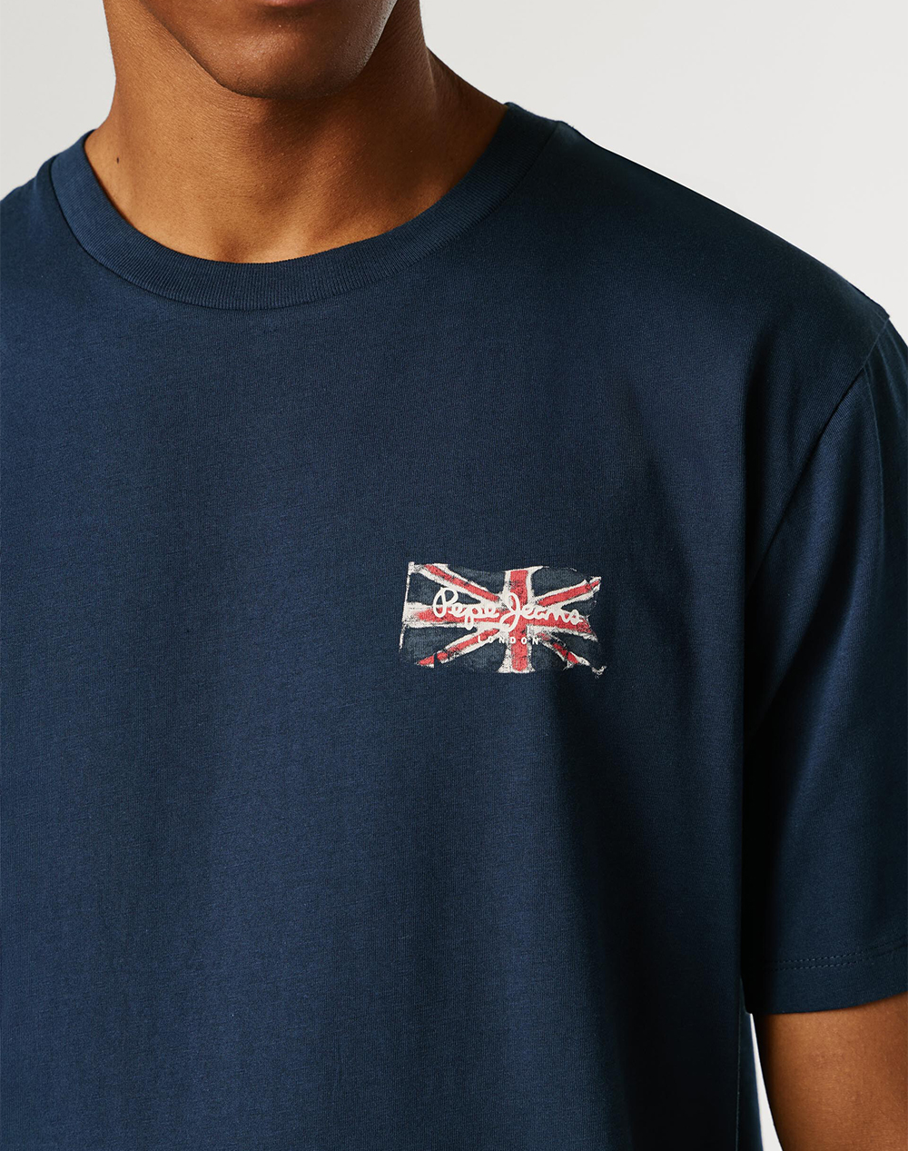 Pepe Jeans Essentials Small Flag Μπλούζα Ανδρικό Pm5010311-594 Dulwich Blue ανδρικά ρούχα μπλούζες T-Shirt Politikos Shop Πολιτικός