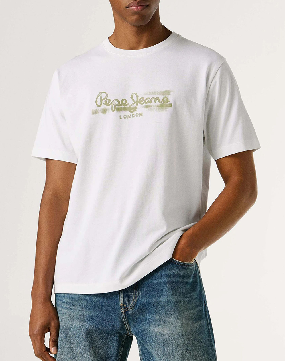PEPE JEANS ESSENTIALS SEASONAL LOGO FANTASY 3 ΜΠΛΟΥΖΑ ΑΝΔΡΙΚΟ PM5010292-800/WHITE White