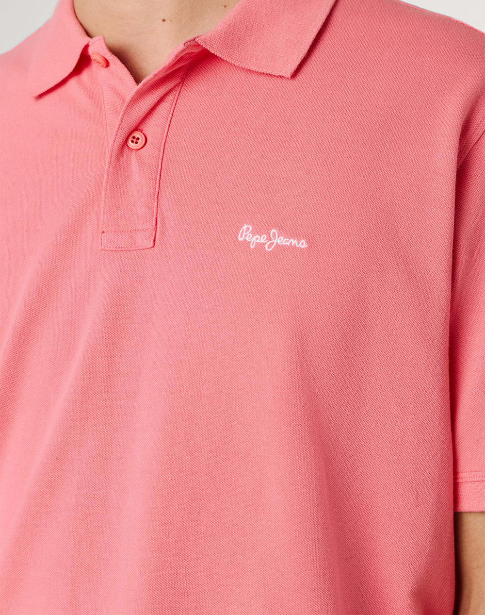 Pepe Jeans Essentials Oscar Μπλούζα Ανδρικό Pm5400087-189 Dk Coral Ora ανδρικά ρούχα μπλούζες Polo Politikos Shop Πολιτικός
