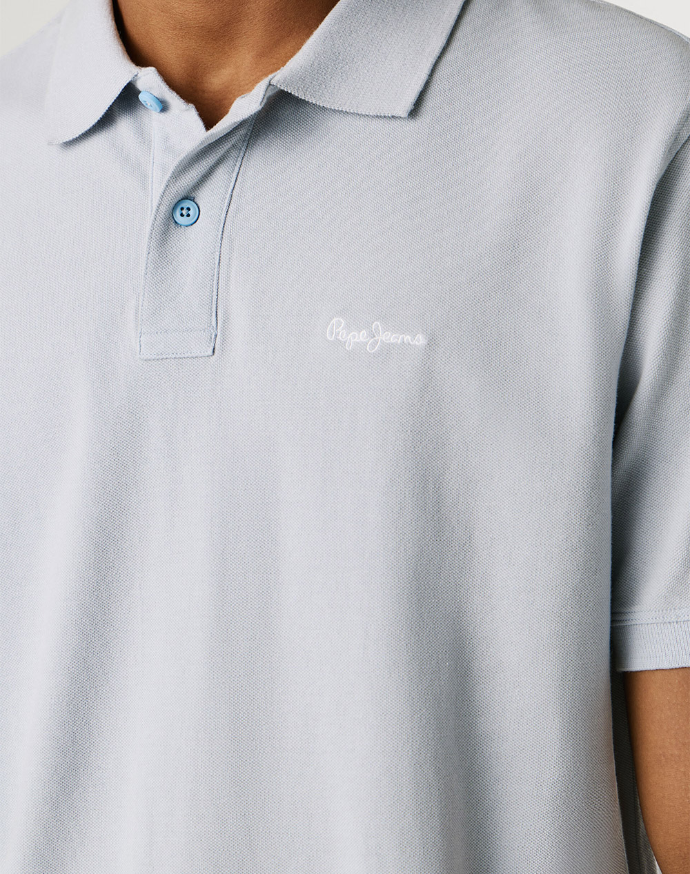 Pepe Jeans Essentials Oscar Μπλούζα Ανδρικό Pm5400087-504 Bleach Blue Lightgray ανδρικά ρούχα μπλούζες Polo Politikos Shop Πολιτικός