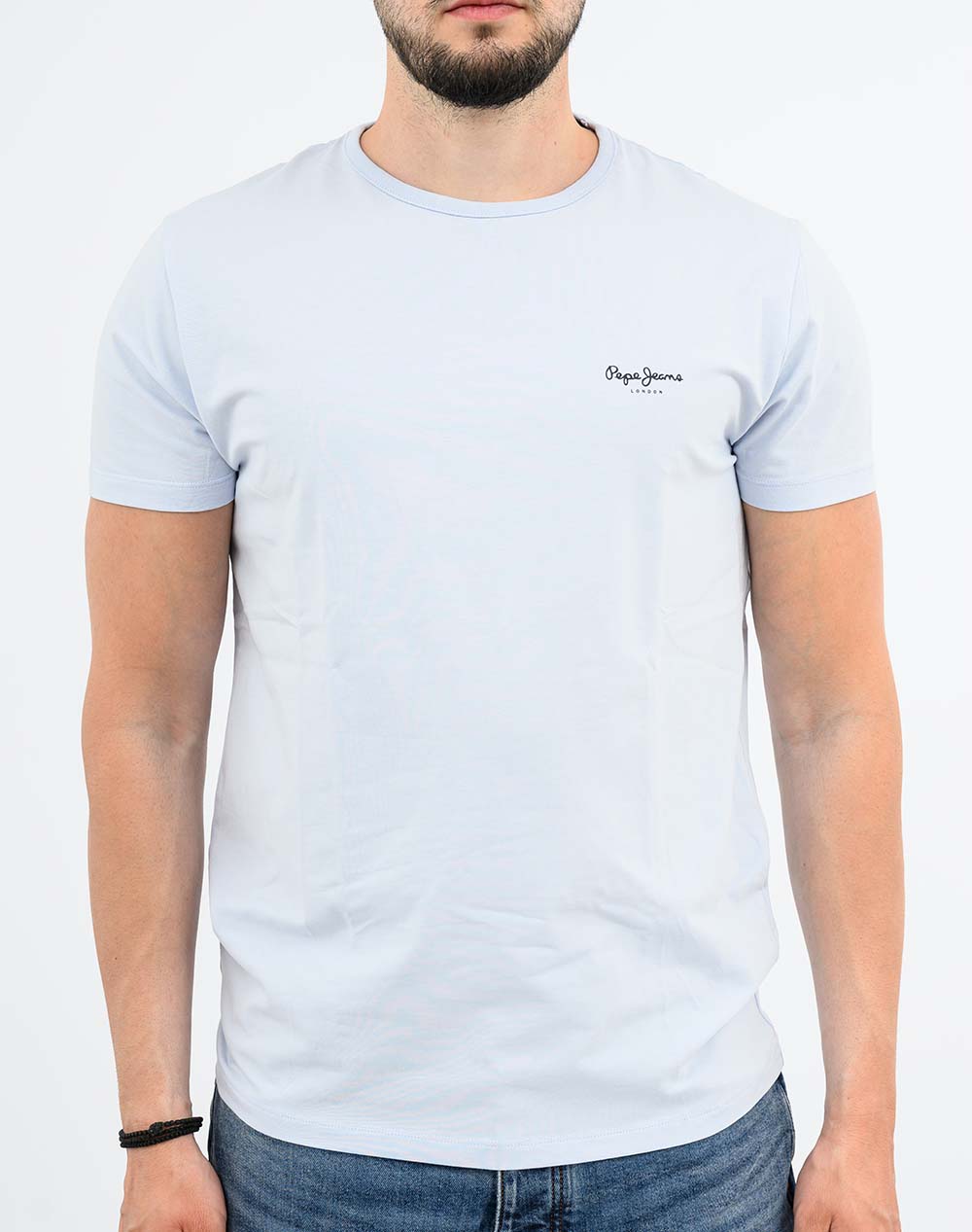 PEPE JEANS ESSENTIALS DROP 1 ORIGINAL BASIC 3N ΜΠΛΟΥΖΑ ΑΝΔΡΙΚΟ PM5010180-504/BLEACH BLUE Ciel