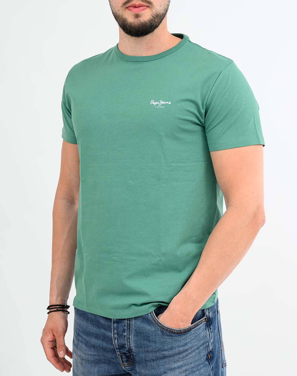PEPE JEANS ESSENTIALS DROP 1 ORIGINAL BASIC 3N ΜΠΛΟΥΖΑ ΑΝΔΡΙΚΟ PM5010180-671/WOODS GREEN LightGreen