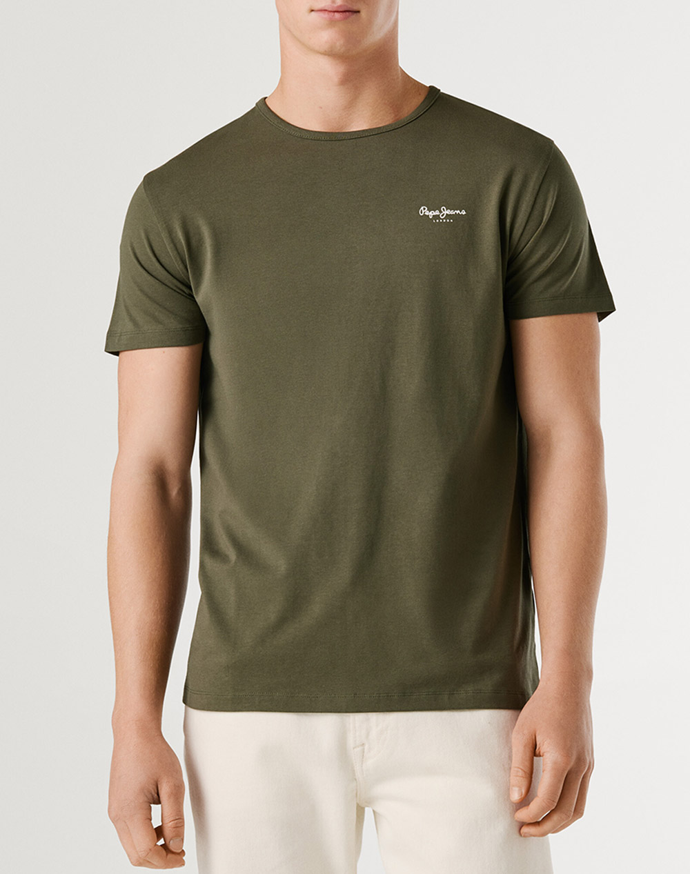 PEPE JEANS ESSENTIALS DROP 1 ORIGINAL BASIC 3N ΜΠΛΟΥΖΑ ΑΝΔΡΙΚΟ PM5010180-728/OLIVE GREEN Olive