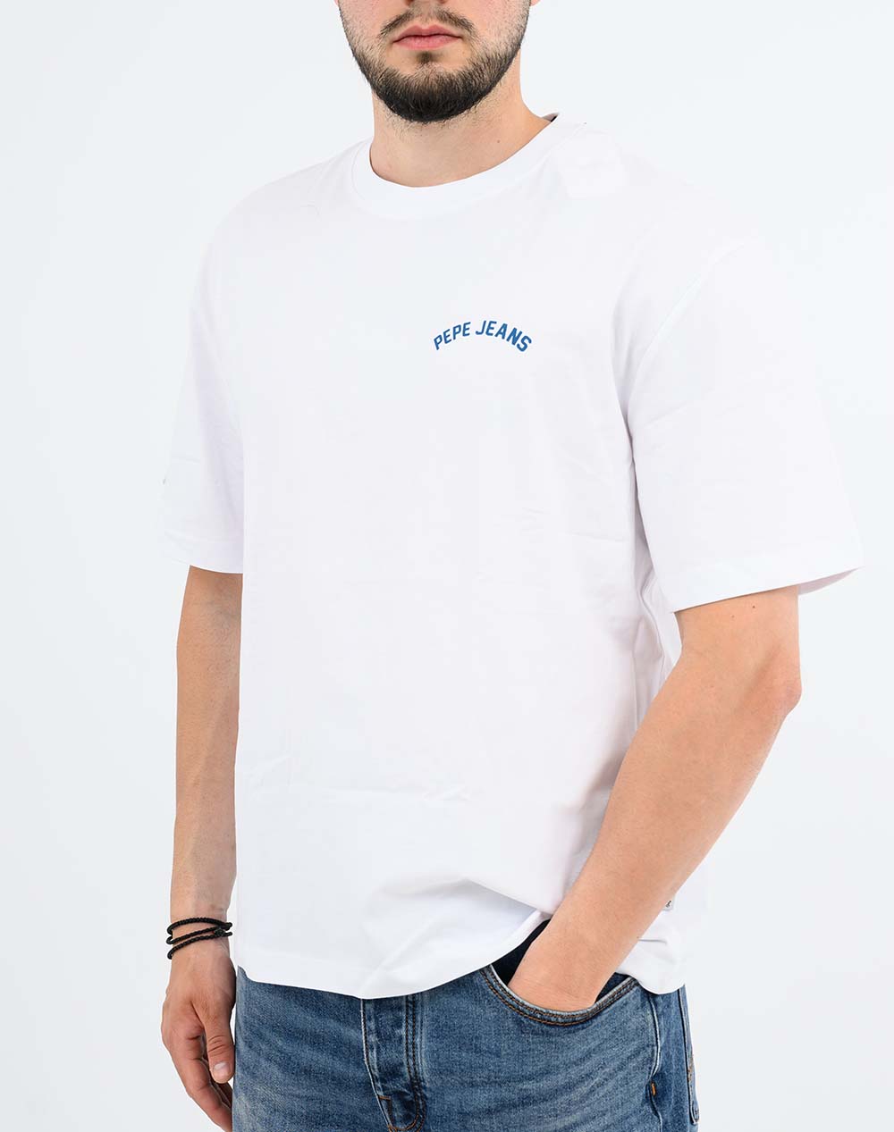 PEPE JEANS DROP 2B GIDEON TEE ΜΠΛΟΥΖΑ ΑΝΔΡΙΚΟ PM5010319-800/WHITE White