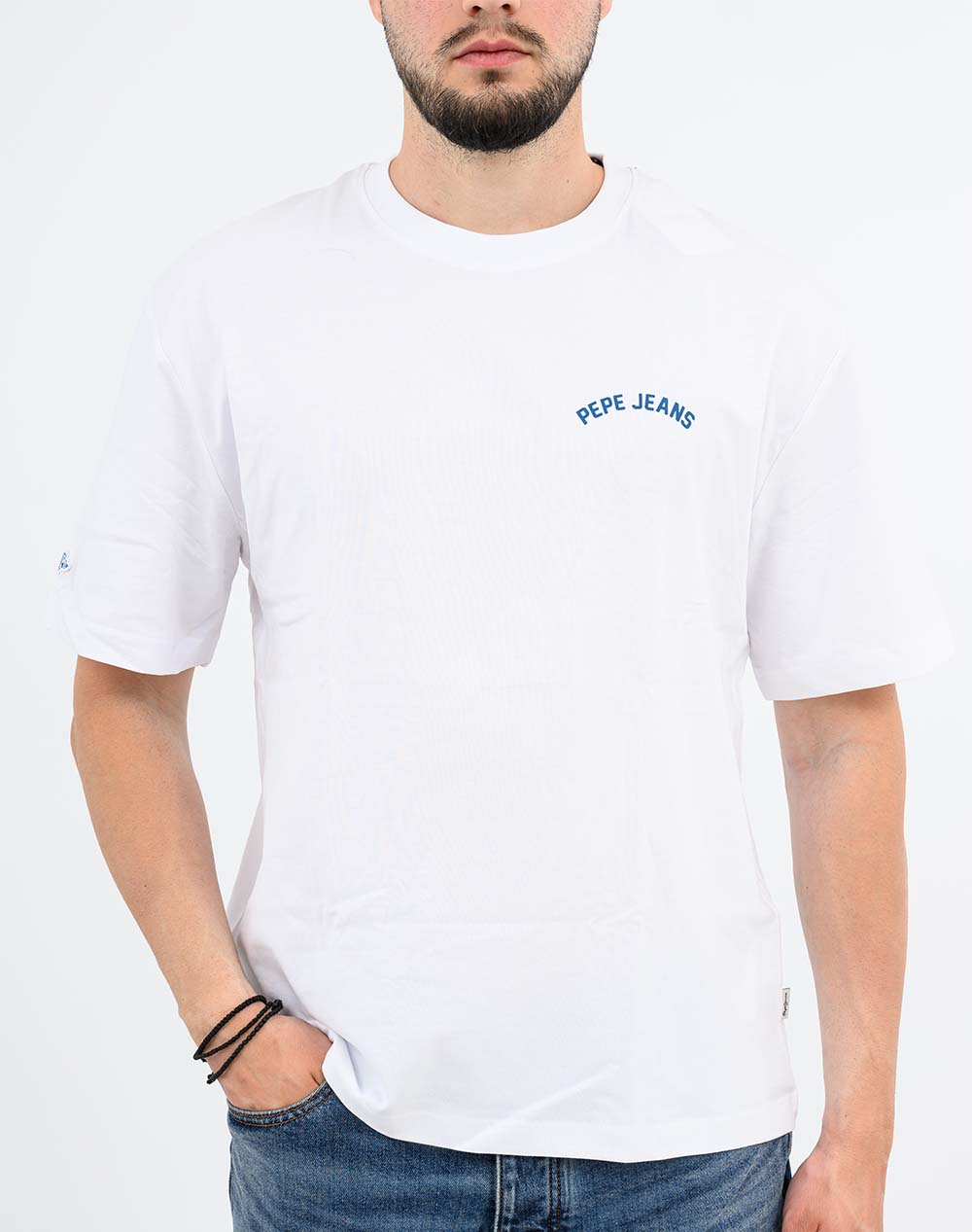 Pepe Jeans Drop 2B Gideon Tee Μπλούζα Ανδρικό Pm5010319-800 White ανδρικά ρούχα μπλούζες T-Shirt Politikos Shop Πολιτικός