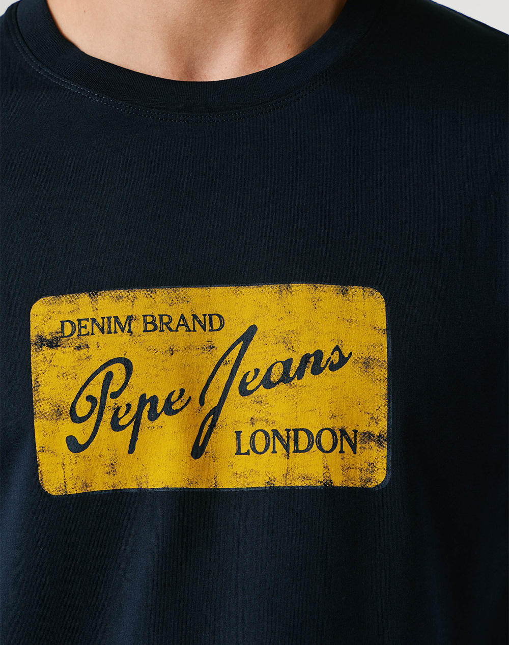 Pepe Jeans Drop 1 Suen Tee Μπλούζα Ανδρικό Pm5010317-594 Dulwich Blue Darkblue ανδρικά ρούχα μπλούζες T-Shirt Politikos Shop Πολιτικός