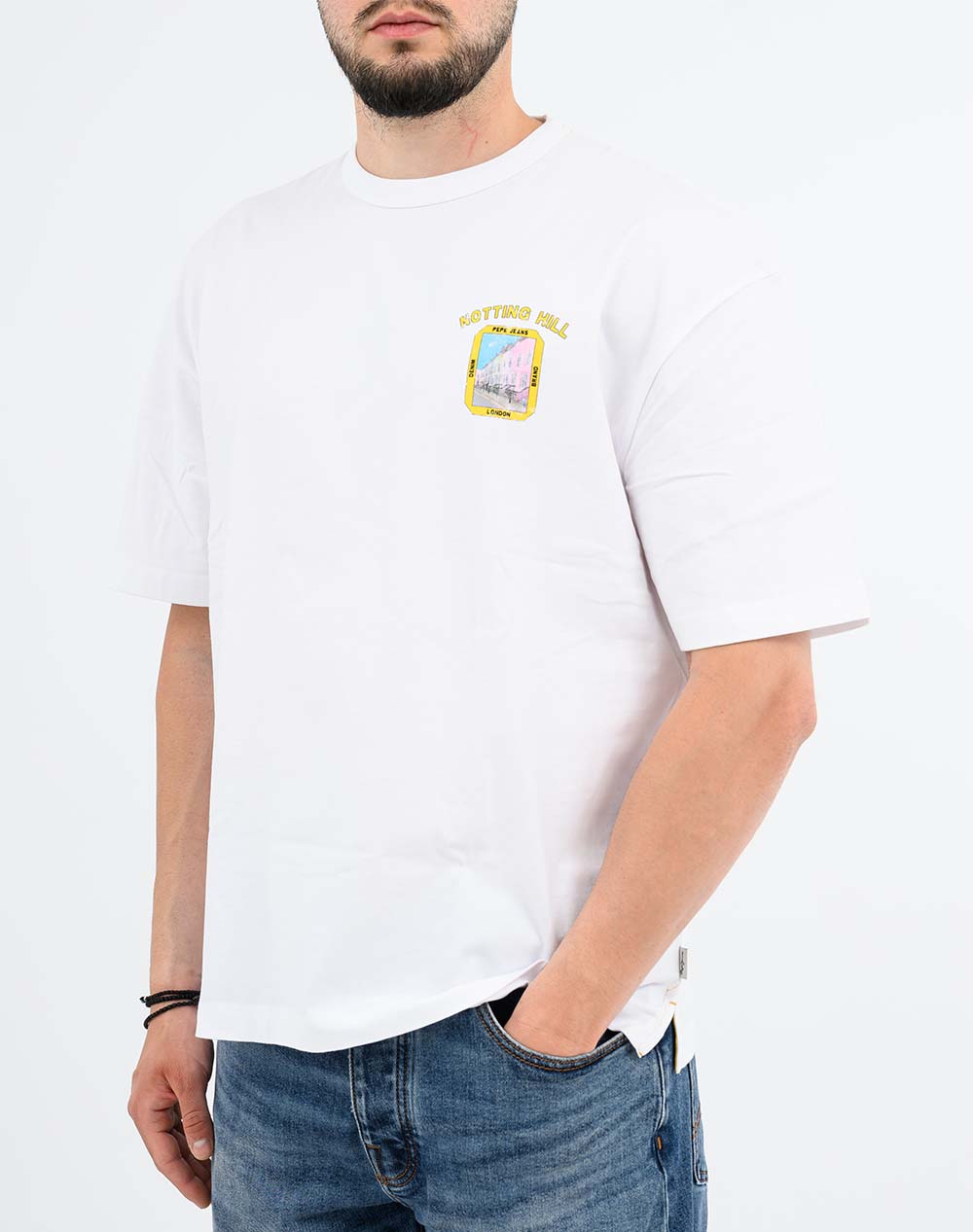 Pepe Jeans Drop 3B Sagan Tee Μπλούζα Ανδρικό Pm5010288-800 White ανδρικά ρούχα μπλούζες T-Shirt Politikos Shop Πολιτικός