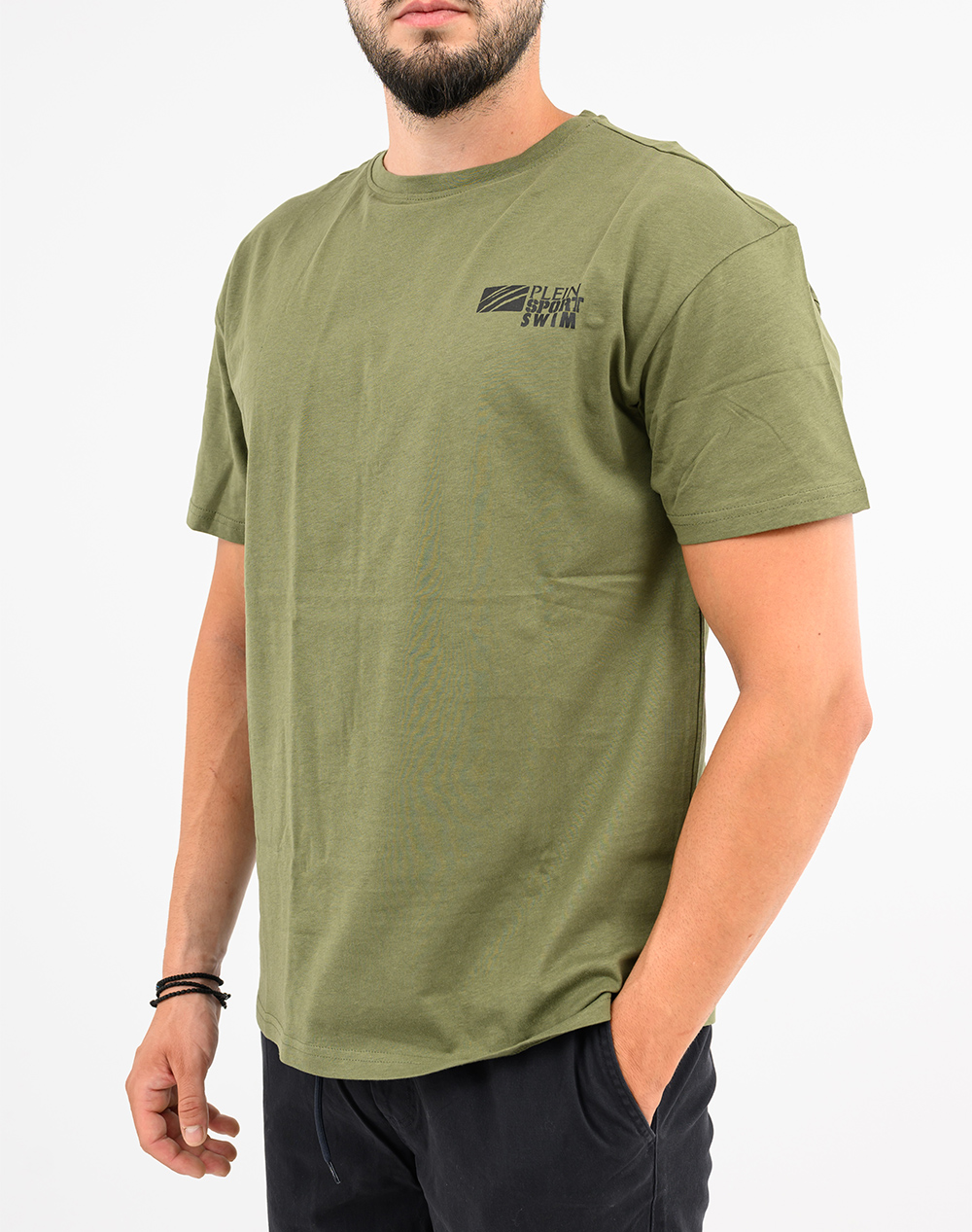 PLEIN SPORT PS26MTS01 BASIC ΜΠΛΟΥΖΑΚΙ ΚΟΝΤΟΜΑΝΙΚΟ PLEIN SPORT PS26MTS01-65 Khaki