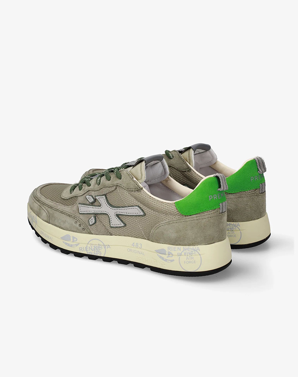 Premiata Nous Nou08062-Var 8062 Khaki ανδρικά παπούτσια Sneakers Politikos Shop Πολιτικός
