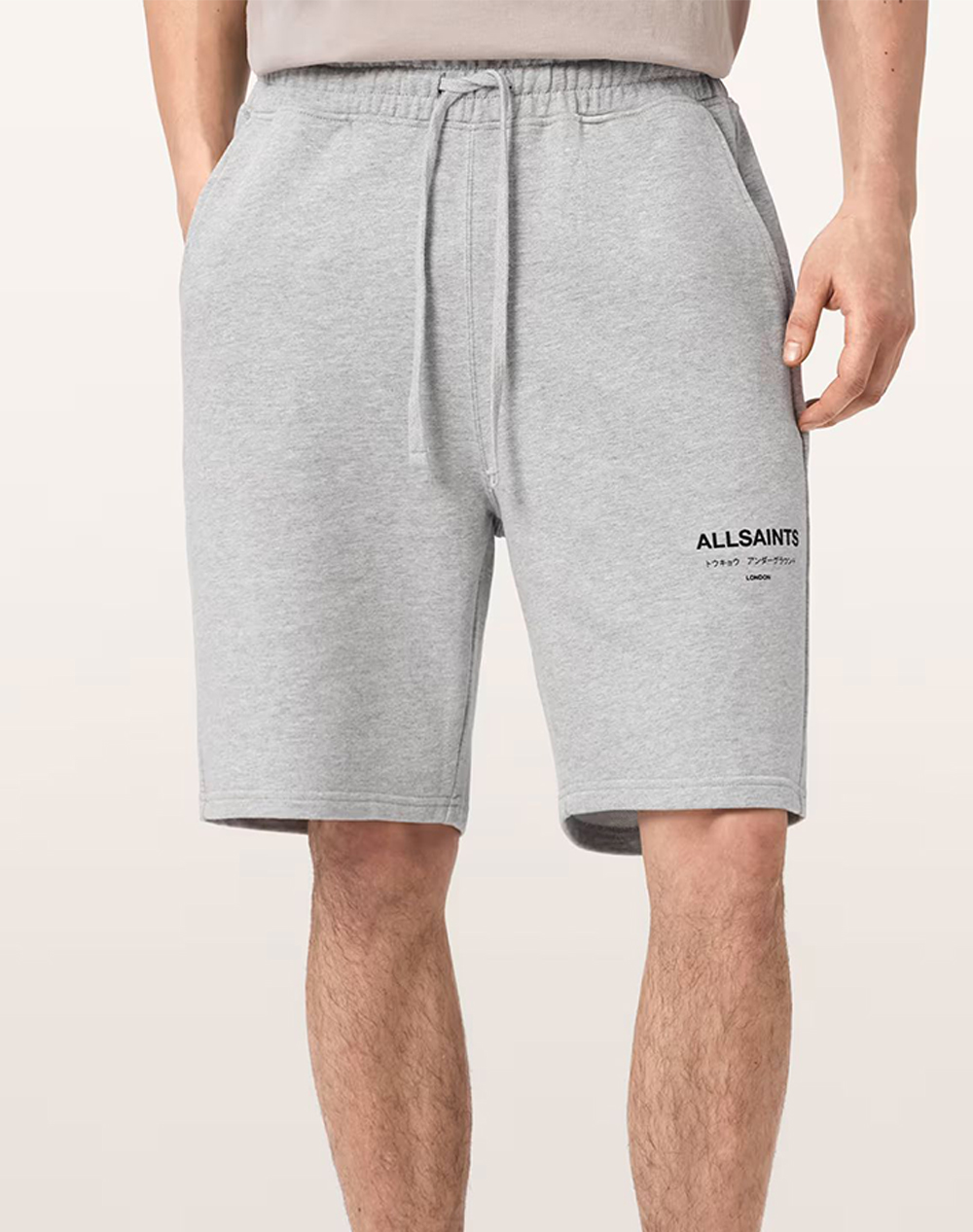 ALL SAINTS ALL SAINTS UNDRGRND SWEATSHORT M002TC-GREY MARL Gray