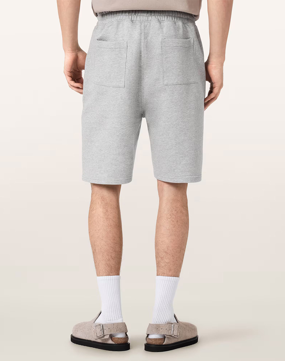 ALL SAINTS UNDRGRND SWEATSHORT M002TC-GREY MARL Gray φωτογραφία