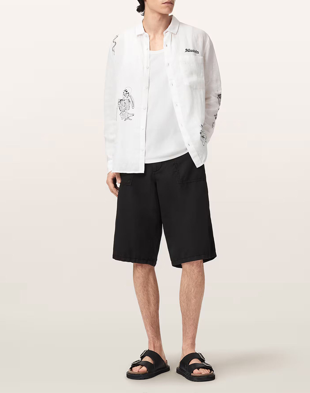 All Saints Echo Short M040Te-Orca Black ανδρικά ρούχα Σορτς Βερμουδες Chinos Politikos Shop Πολιτικός