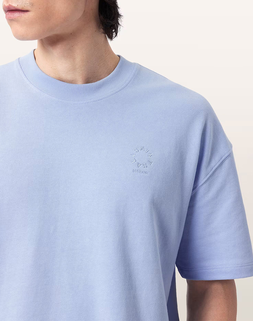 All Saints Haven Ss Crew M029Jc-Villa Blue Blueviolet ανδρικά ρούχα μπλούζες T-Shirt Politikos Shop Πολιτικός