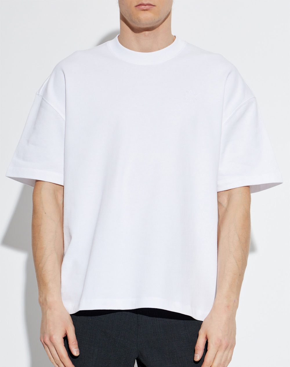 ALL SAINTS HAVEN SS CREW M029JC-ASHEN WHITE White