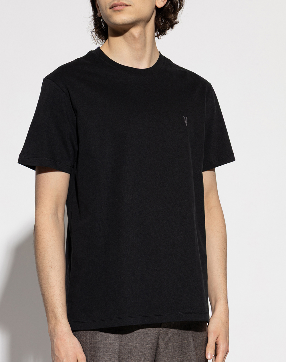 ALL SAINTS DEXTER SS CREW M005JD-JET BLACK JetBlack