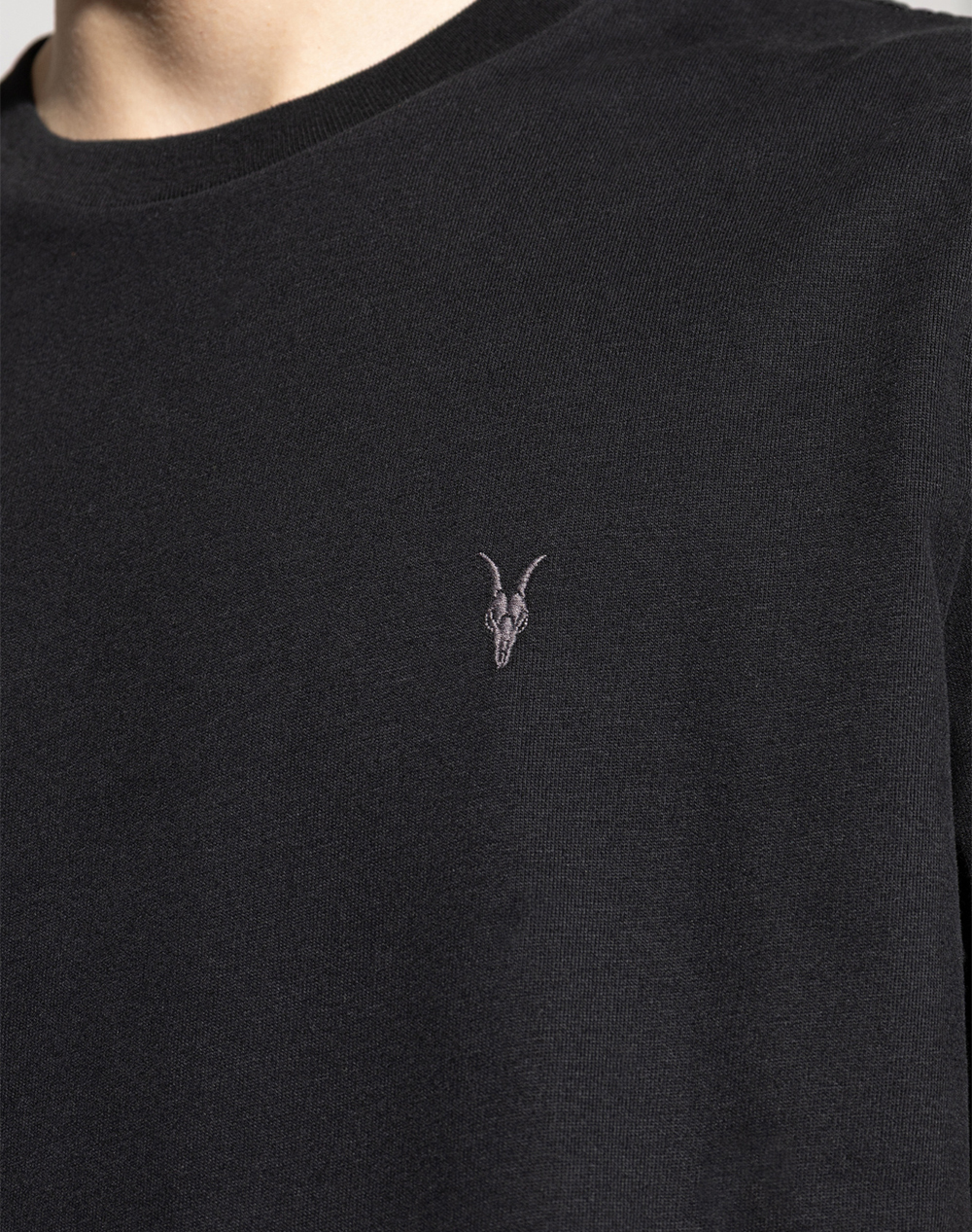 All Saints Dexter Ss Crew M005Jd-Jet Black Jetblack ανδρικά ρούχα μπλούζες T-Shirt Politikos Shop Πολιτικός