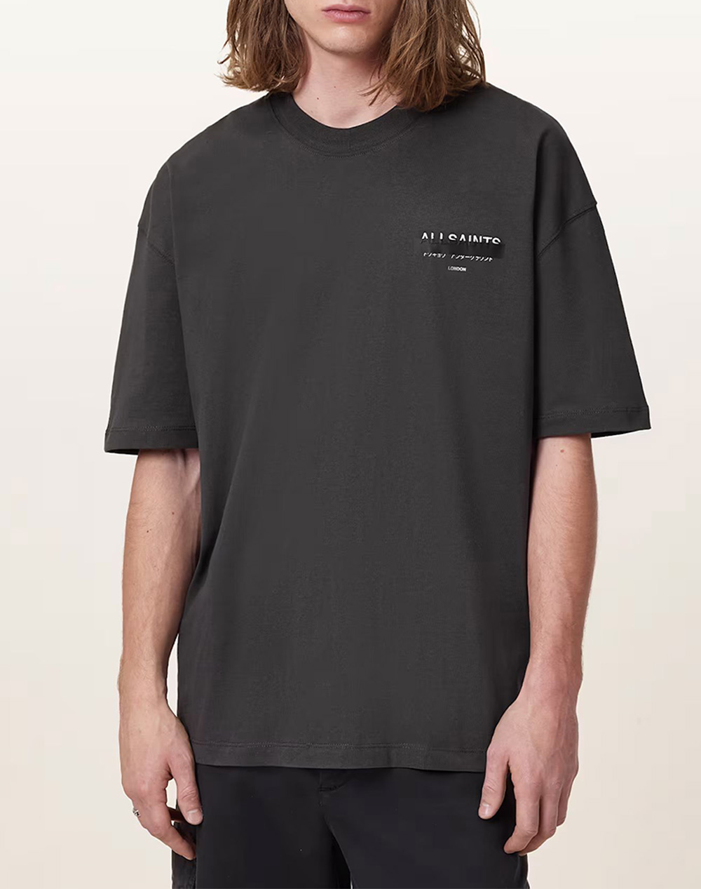 ALL SAINTS REDACT SS CREW M002PC-WASHED BLACK JetBlack