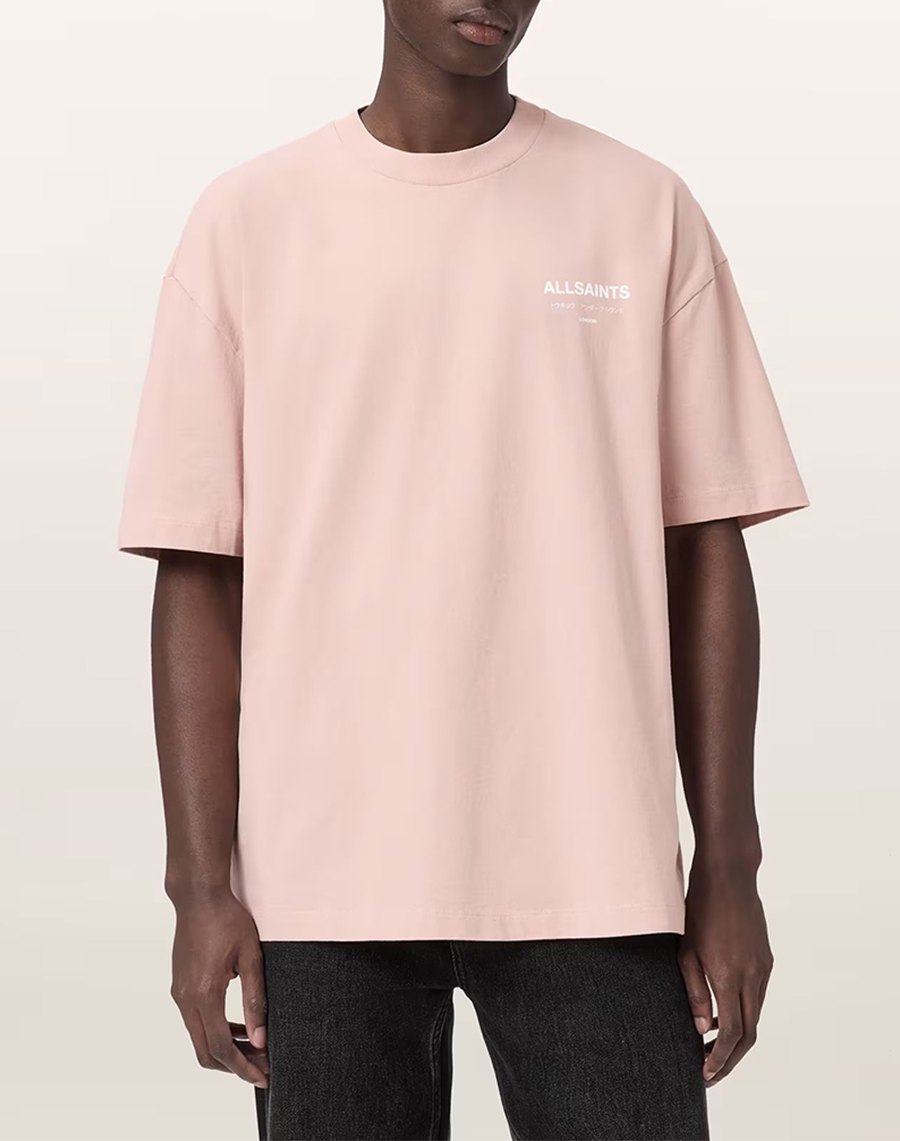 ALL SAINTS UNDERGROUND SS CREW M071PB-SUNBAKED PINK LightPink
