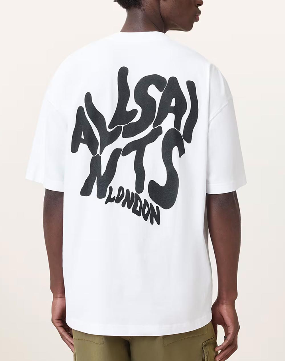 ALL SAINTS ORLANDO SS CREW M066PC-ASHEN WHITE OffWhite φωτογραφία