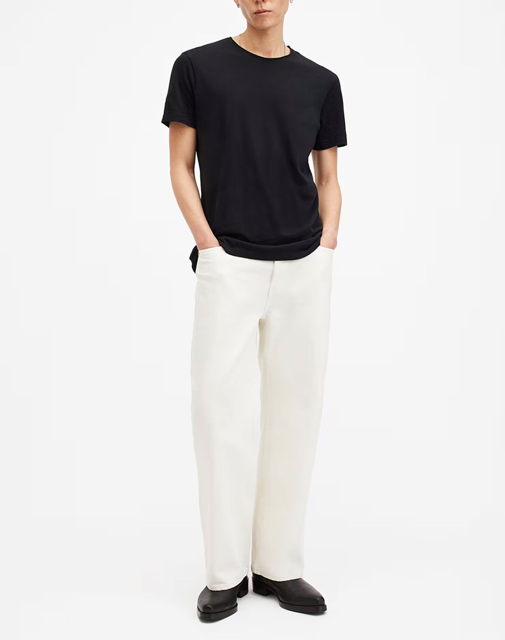 All Saints T-Shirt M025Jb-Jet Black Jetblack ανδρικά ρούχα μπλούζες Politikos Shop Πολιτικός