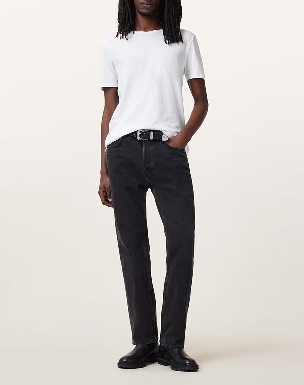 All Saints T-Shirt M025Jb-Optic White ανδρικά ρούχα μπλούζες Politikos Shop Πολιτικός