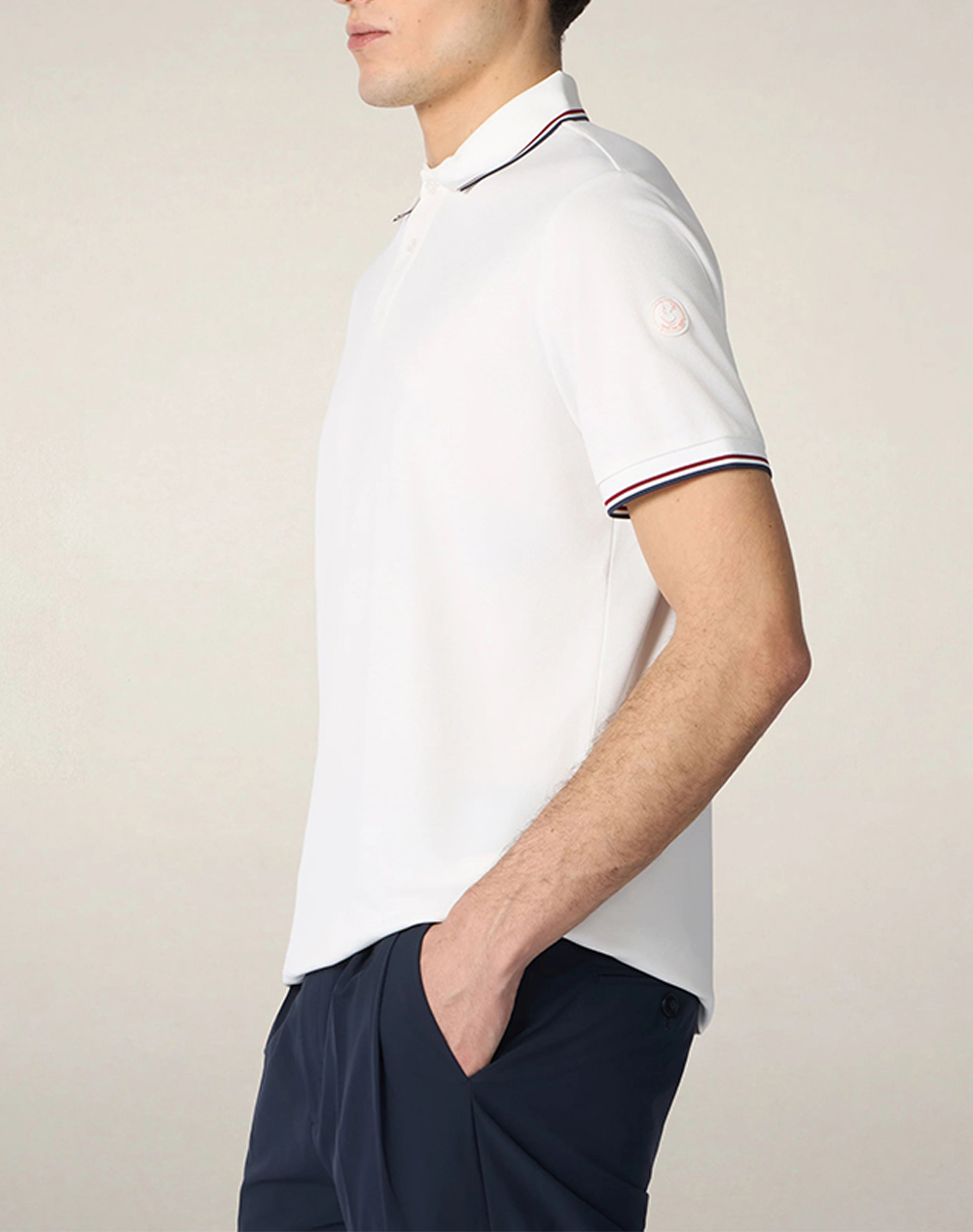 SAVE THE DUCK HARI POLO ΜΠΛΟΥΖΑ ΑΝΔΡΙΚΟ DR0136MPIQU22-00002 OffWhite φωτογραφία